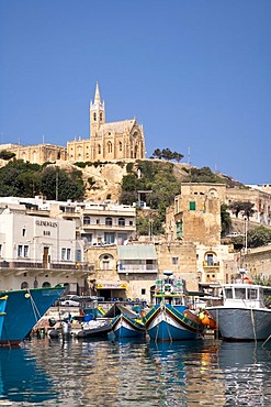 Fishing harbour, Mgarr, Gozo, Malta, Europe