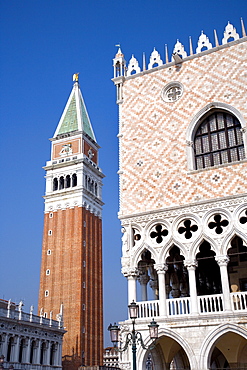 Palazzo Ducale di Venezia, Doge's Palace and Campanile, Venezia, Venice, Italy, Europe