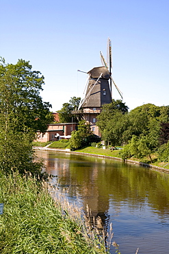 Windmill in Hinte near Emden, East Frisia, Lower Saxony, Germany, Europe