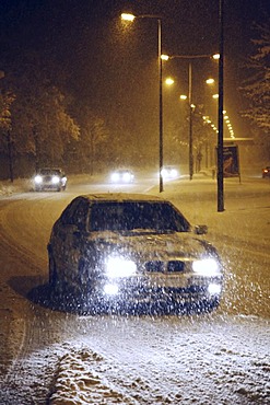 Cars in the snow