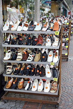 Shoe shop rack with special offers