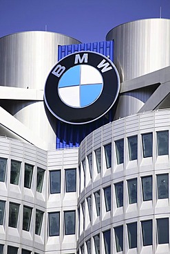 BMW headquarters, BMW Tower four-cylinder, Munich, Germany