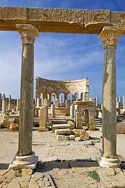 Roman market square at Leptis Magna, Libya