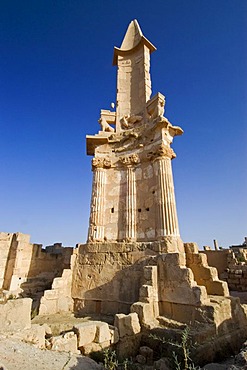 Punic, punian mausoleum in Sabrata, Libya