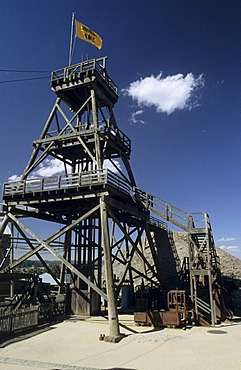 Wooden skip at Sovereign Hill, Ballarat, Victorian Goldfields, Victoria, AUS