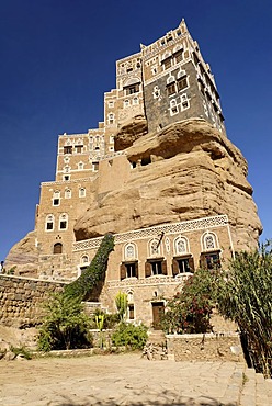 Dar al Hadschar, palace of iman Yachya at Wadi Darr, Dhar, Yemen