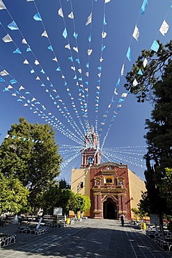 Famous baroque church of Tonanzintla, Puebla, Mexico