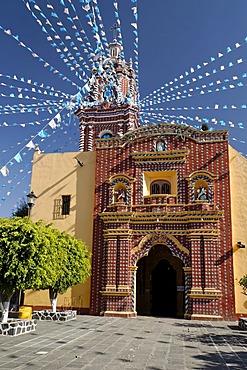 Famous baroque church of Tonanzintla, Puebla, Mexico