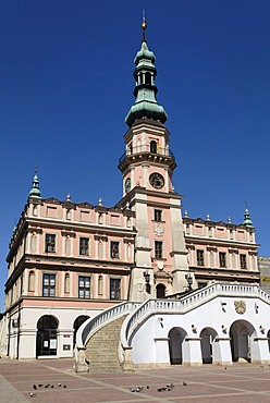 Rynek, historic city square of Zamosz, Unesco World Heritage Site, Poland