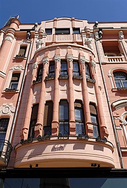 Historic fassade, old town of Debrecen, Hungaria