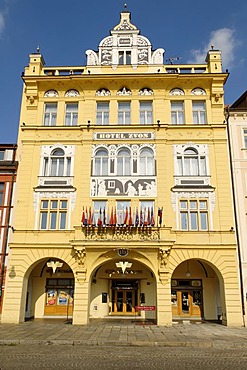 Historic old town of Ceske Budejovice, Budweis, Budvar, Bohemia, Czech Republic