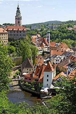 Historic old town of Cesky Krumlov, Bohemia, Czech Republic