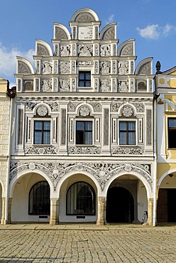 Historic old town of Telc, Unesco World Heritage Site, South Moravia, Czech Republic