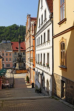 Historic old town of Loket at the Ohre, Eger, west Bohemia, Czech Republic