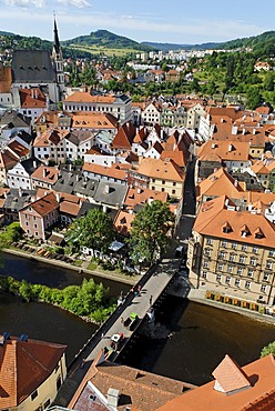 Historic old town of Cesky Krumlov, south Bohemia, Czech Republic