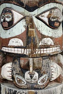 Indian, native american, totem pole, Whitehorse, Yukon, Canada