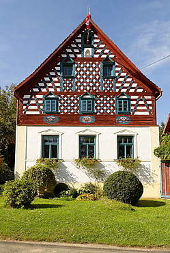 Traditional farmhouse at Doubrava, Egerland, west Bohemia, Czech Republic