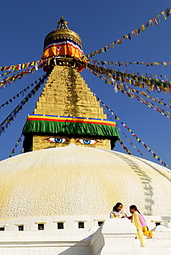 Buddhist stupa of Bodhnath (Boudha), Kathmandu, Nepal