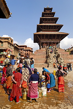 Nyatapola Temple, Taumadhi Tole, old town of Bhaktapur, Kathmandu, Nepal