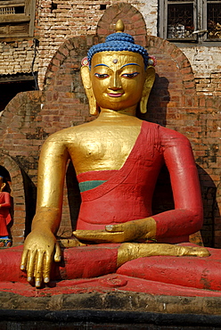 Buddha statue at Swayambhunath, Kathmandu, Nepal