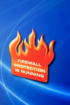 Screenshot, Computer Warning, Firewall protection is running