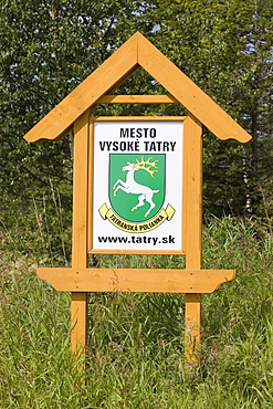 Sign, region of the High Tatras, Slovakia