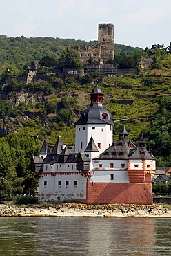 The Pfalzgrafenstein on an island in the river rhine near Kaub, Rhineland-Palatinate, Germany