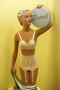 Old promotion statue of the underwear firm triumph