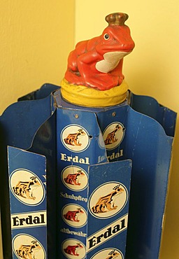 Erdal frog, old symbol of a german shoe polish firm