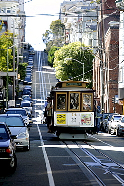 Cable car in San Francisco California, USA