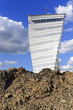 BBI-Infotower on the construction site for Berlin Brandenburg International Airport, BBI, Berlin, Germany, Europe