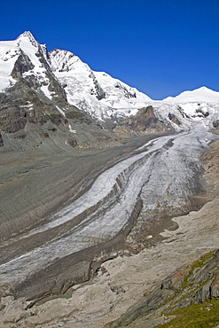 Grossglockner mountain with the Pasterze glacier, Austria, Europe