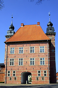 Historic gate lodge of the manor house in Seedorf, Schleswig-Holstein, Germany