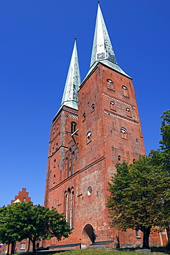 Luebeck Cathedral in the Hanseatic city of Luebeck, Schleswig-Holstein, Germany, Europe