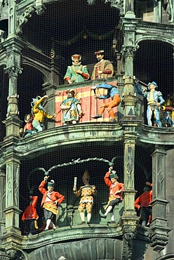 Chime on town hall Munich Capital City of Bavaria Germany