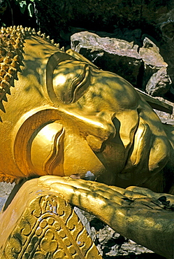 Resting buddha, Luang Prabang, Laos, Asia