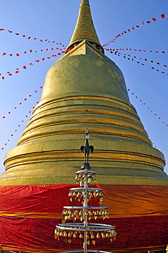 Gilded stupa, Golden Mount, Bangkok, Thailand, Southeast Asia, Asia