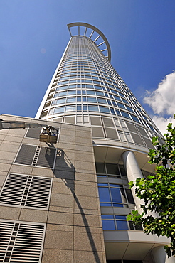 Repair work, DZ Bank AG, Deutsche Zentral-Genossenschaftsbank, German Central Co-operative Bank in the Westendtower, Kronenhochhaus, Frankfurt, Hesse, Germany, Europe