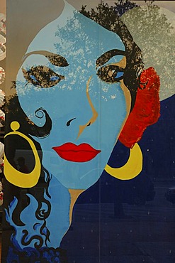 Pop-art portrait , Jerez de la Frontera , Cadiz , Andalusia , Spain , Europe