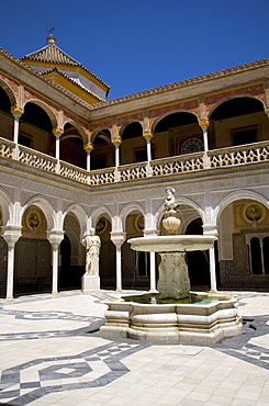 Casa de Pilatos, Casa Ducal de Medinaceli, courtyard, Patio, Palace House, Sevilla, Andalucia, Spain