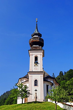 Pilgrimage Church of Maria Gern near Berchtesgaden, Berchtesgadener Land, Bavaria, Germany, Europe, PublicGround