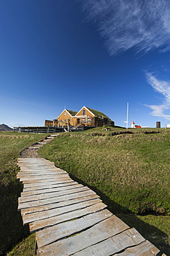 CafâˆšÂ©, restaurant, office of the campground, Moeâˆšâˆžrudalur farm, Iceland's highest situated farm, Highlands of Iceland, Iceland, Europe