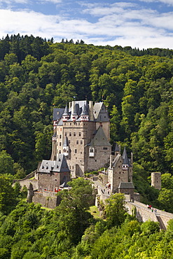 Burg Eltz Castle, Muenstermaifeld, Eifel, Rhineland-Palatinate, Germany, Europe, PublicGround