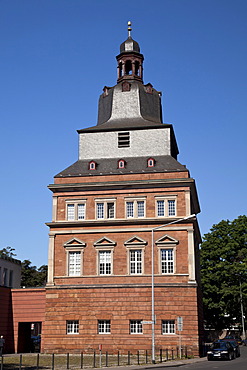 Red Tower at the Electoral Palace, Trier, Rhineland-Palatinate, Germany, Europe, PublicGround