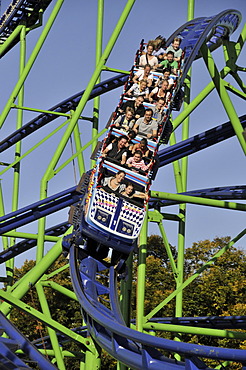 Alpina-Bahn roller coaster, Oktoberfest fair, Munich, Bavaria, Germany, Europe