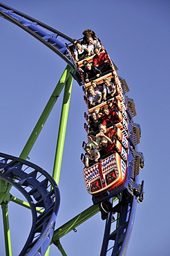 Alpina-Bahn roller coaster, Oktoberfest fair, Munich, Bavaria, Germany, Europe