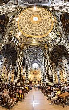 Interior view, Cathedral of Siena, Cattedrale di Santa Maria Assunta, main church of the city of Siena, Tuscany, Italy, Europe