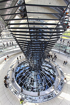 Dome of the Reichstag building, interior, Berlin, Germany, Europe