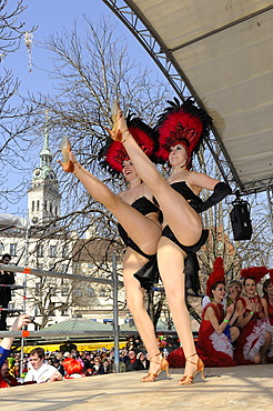 Prinzengarde of Narrhalla, carnival dance troupe, Viktualienmarkt, Munich, Upper Bavaria, Germany, Europe, PublicGround