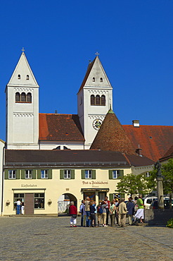 St. John the Baptist, abbey church in Steingaden market place, Steingaden, Upper Bavaria, Bavaria, Germany, Europe